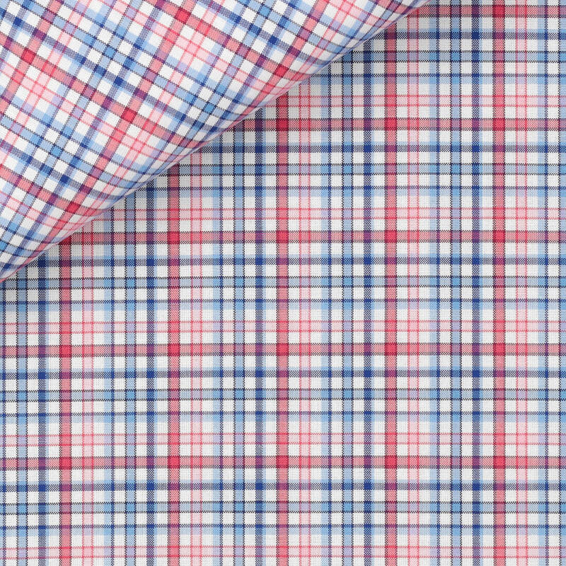 Zephir Check Pattern Pink Bordeaux