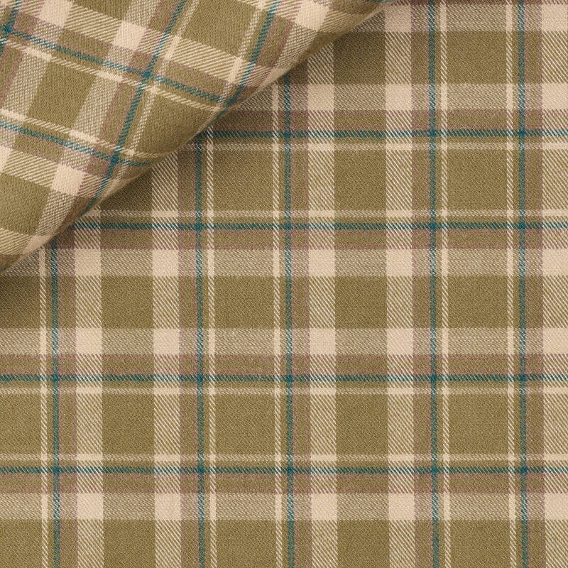 Flannel Check Pattern Green