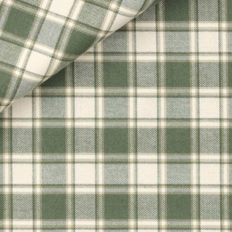 Flannel Check Pattern Green