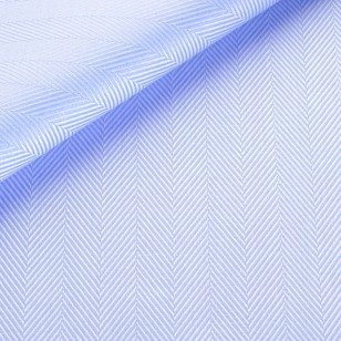 Herringbone Plain Blue