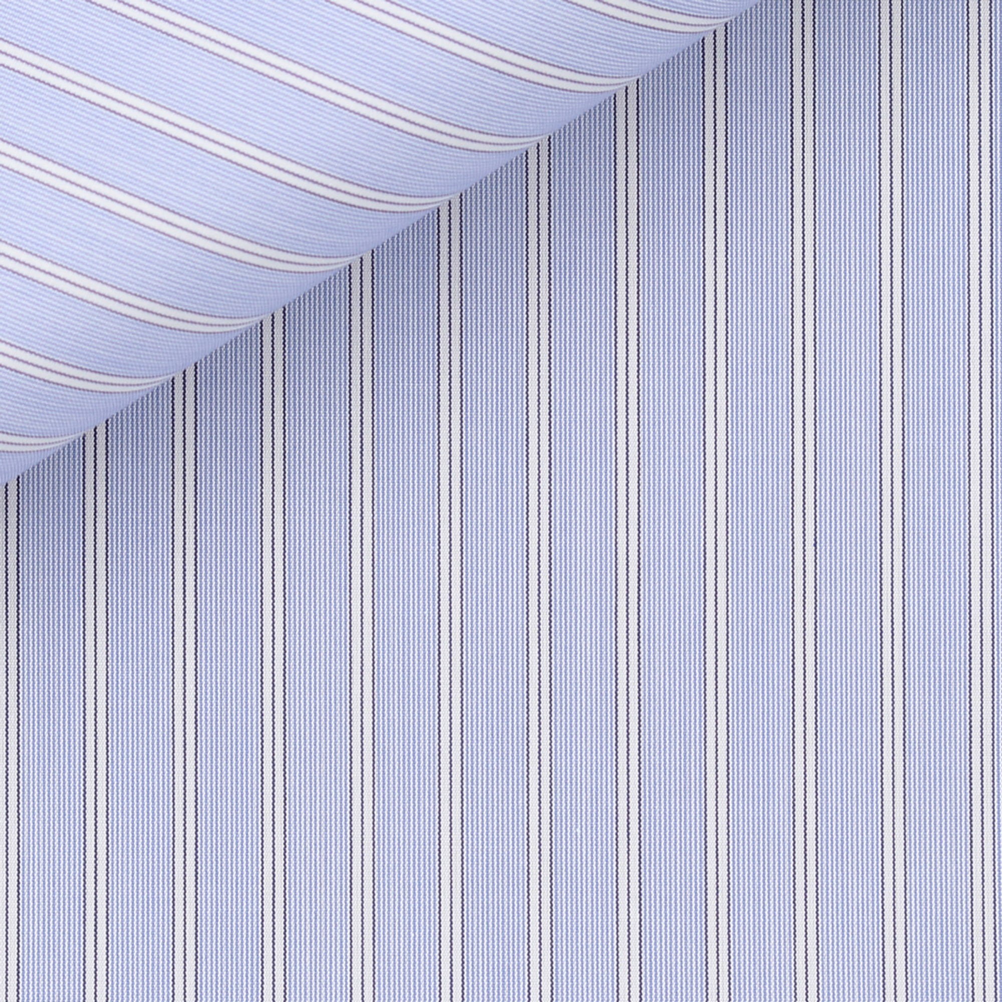 Blue Stripes Poplin