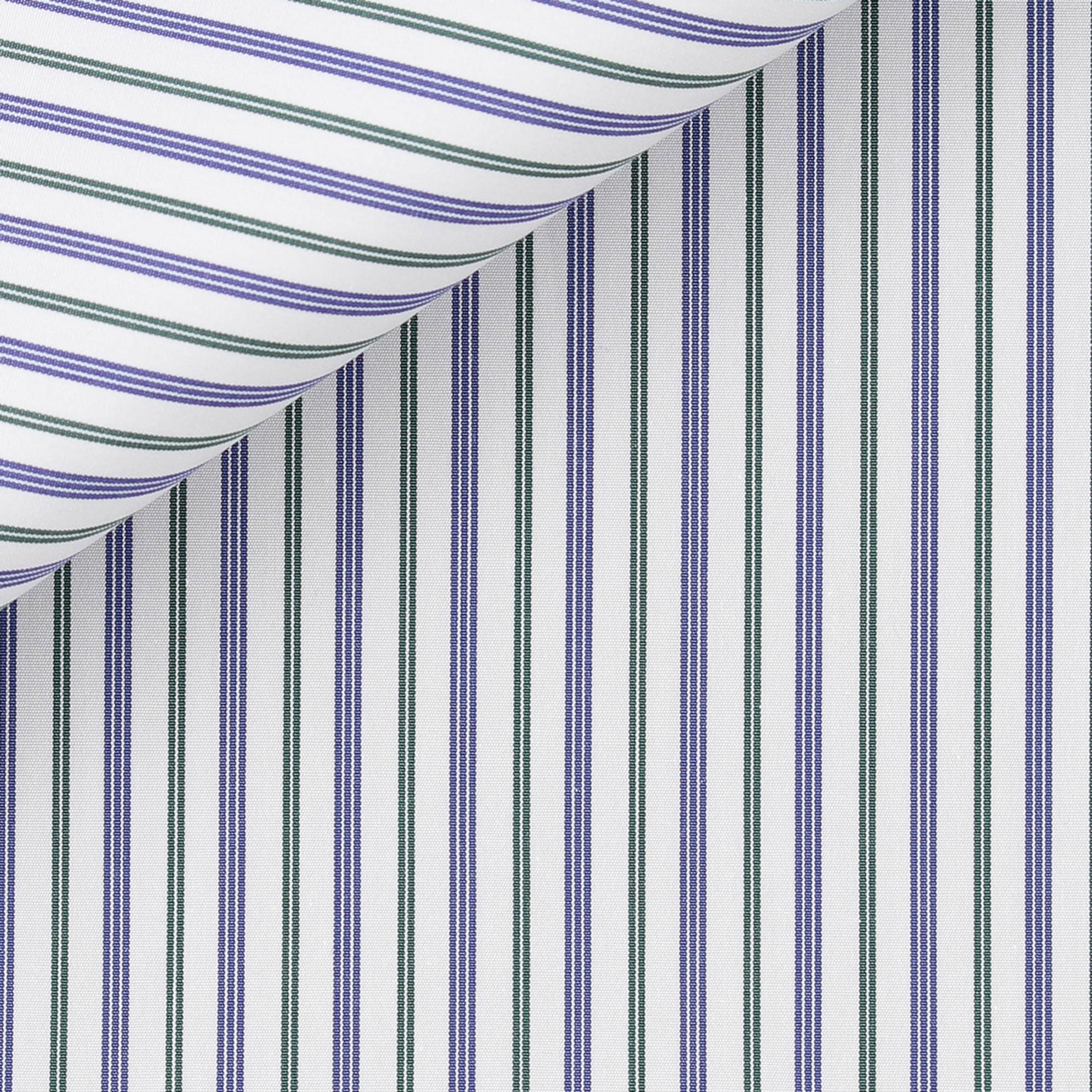 Green Stripes Poplin