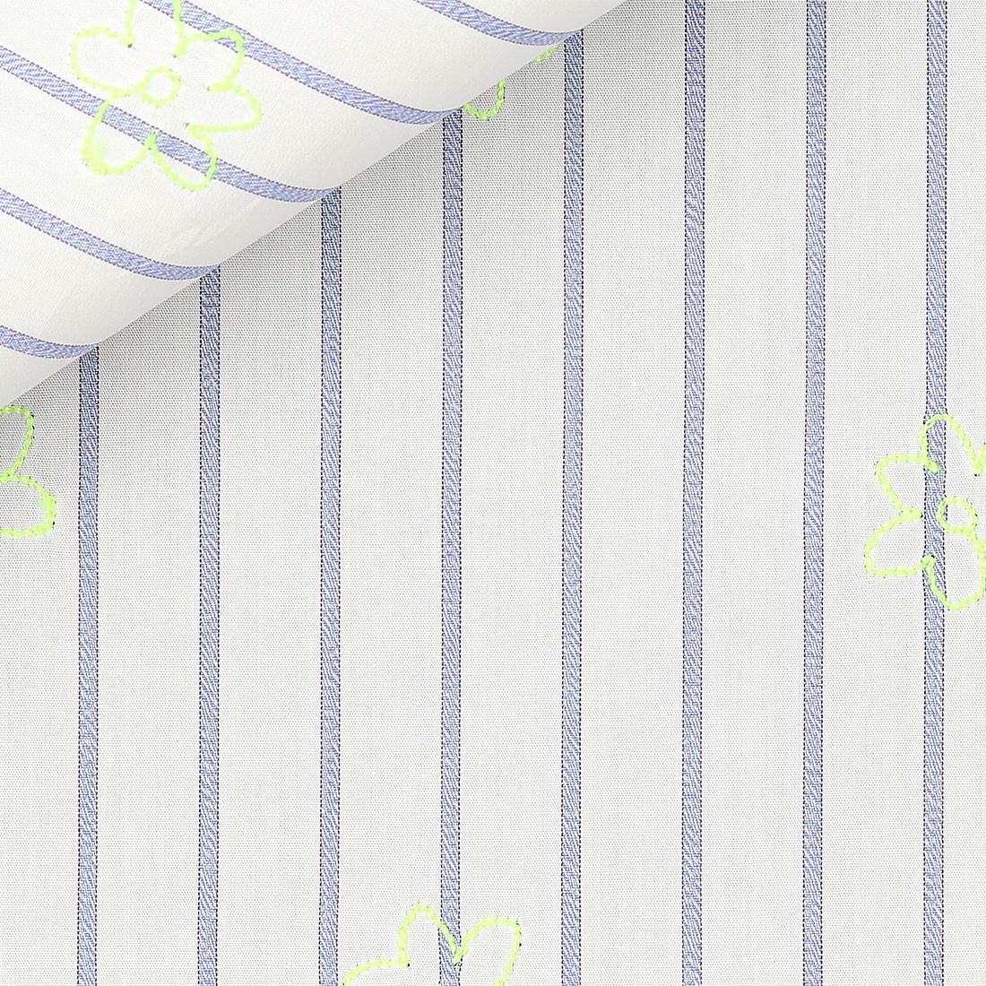 Embroidery Stripes Blue