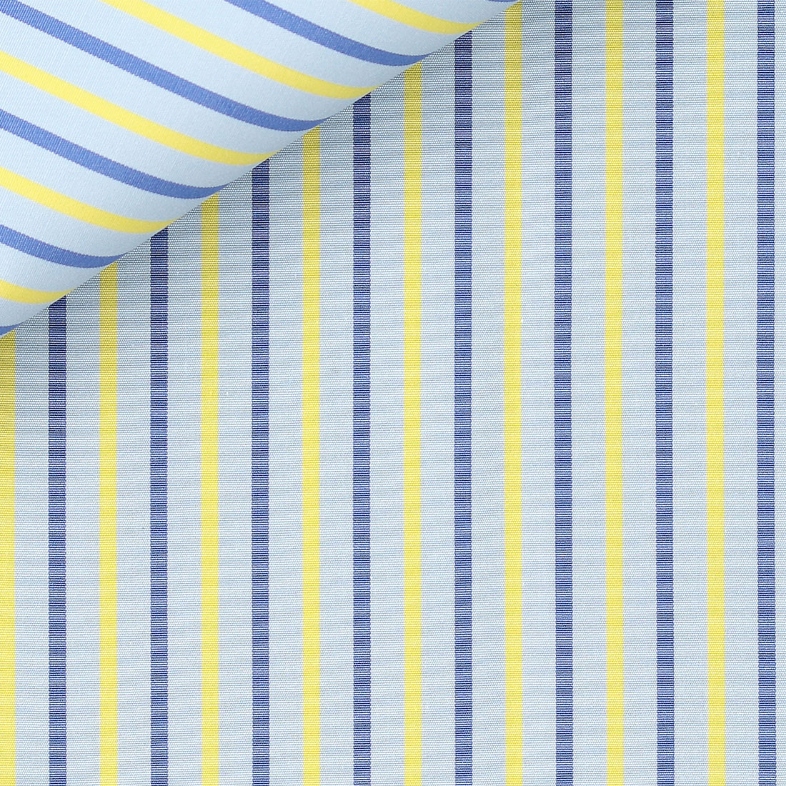 Poplin Stripes Blue Yellow