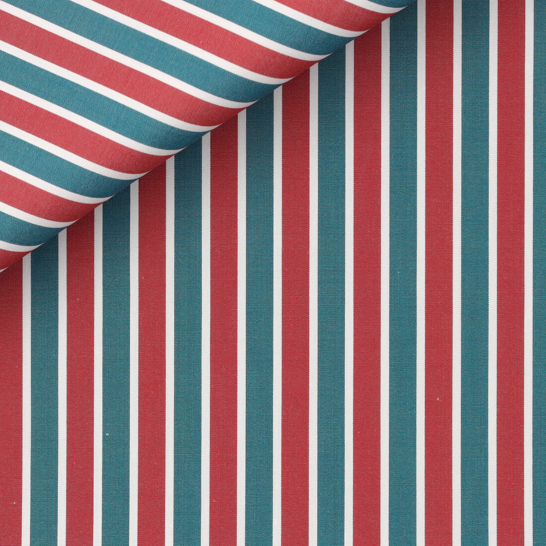 Poplin Stripes Green Red