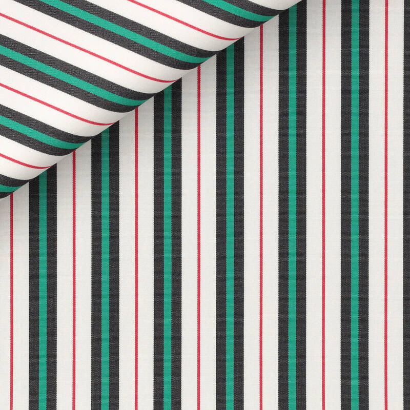 Poplin Stripes Black Green