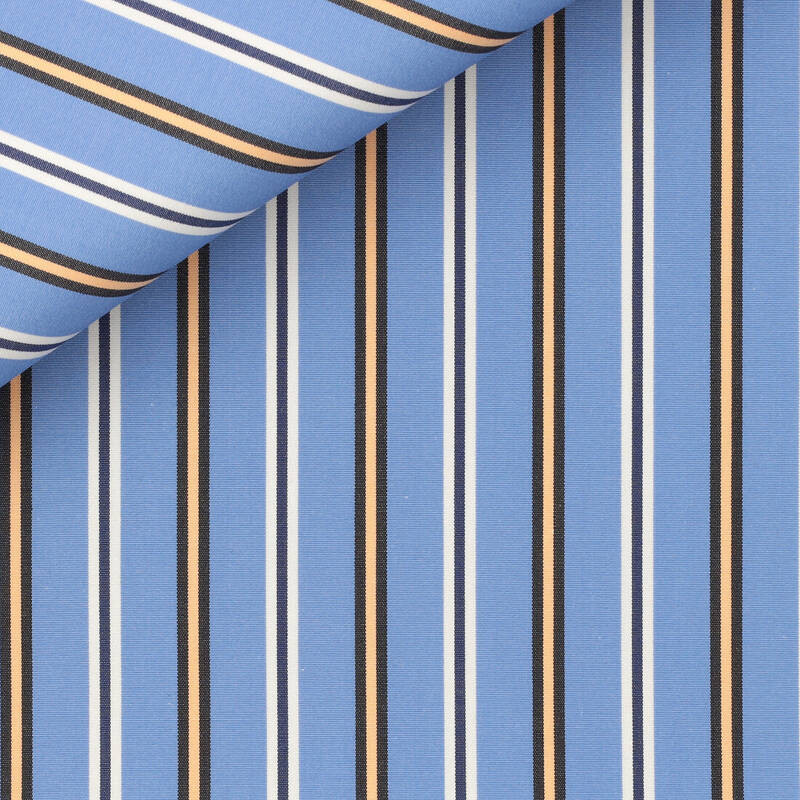 Poplin Stripes Blue Yellow