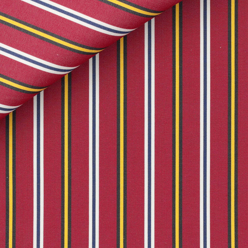 Poplin Stripes Bordeaux Jaune