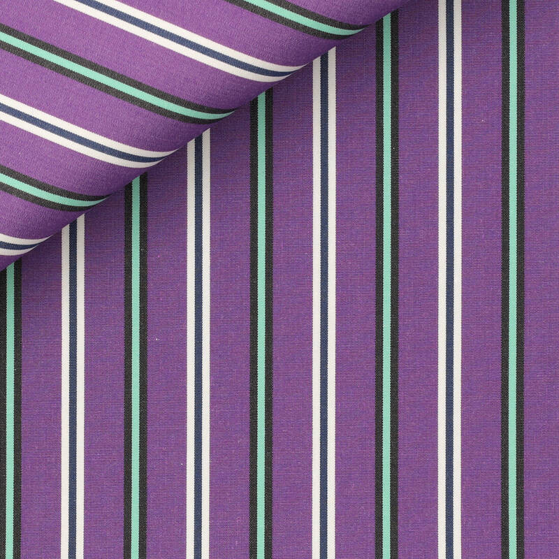 Poplin Stripes Purple Green