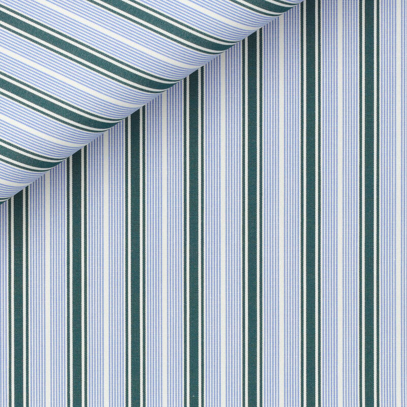 Poplin Stripes Blue Green