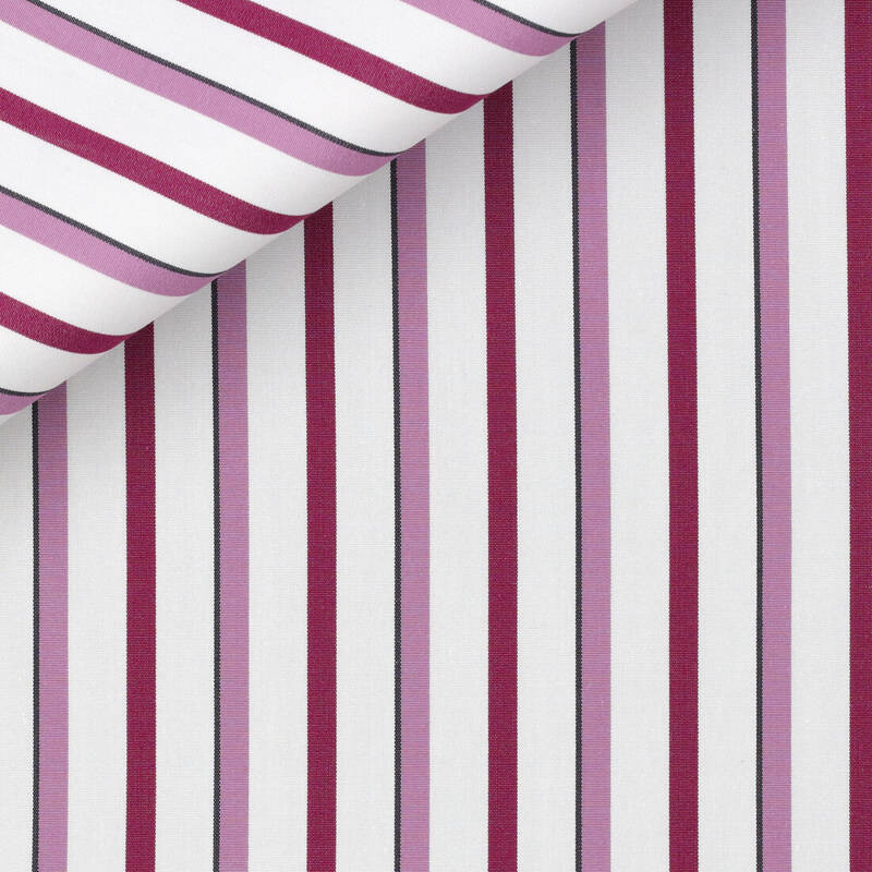 Poplin Check Pattern Bordeaux Mauve