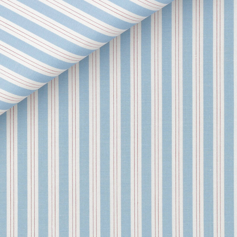 Poplin Stripes Blue Red