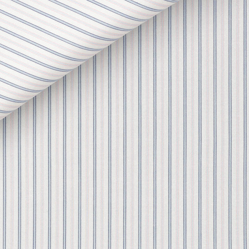 Poplin Stripes Blue Pink