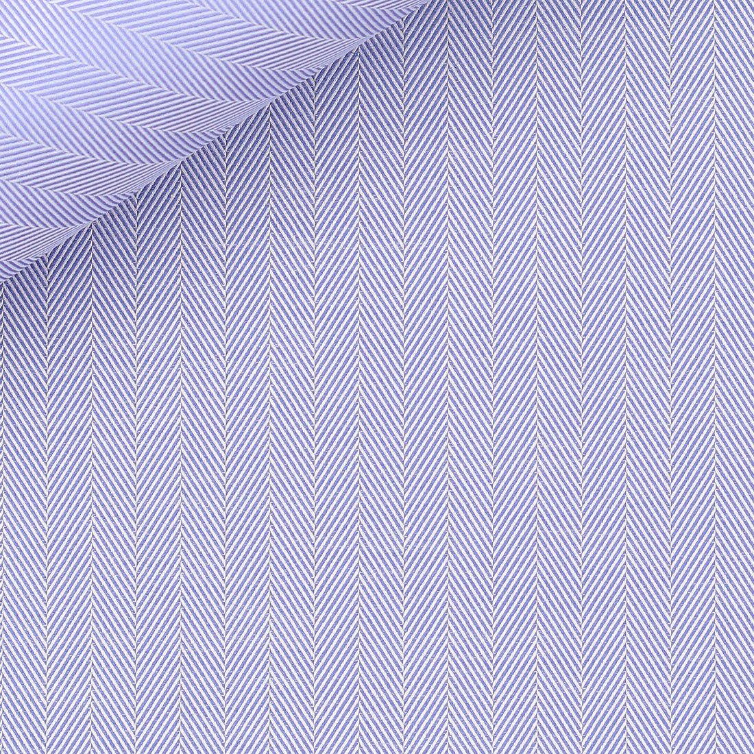 Herringbone Plain Blue