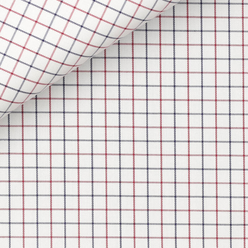 Twill Check Pattern Blue Bordeaux