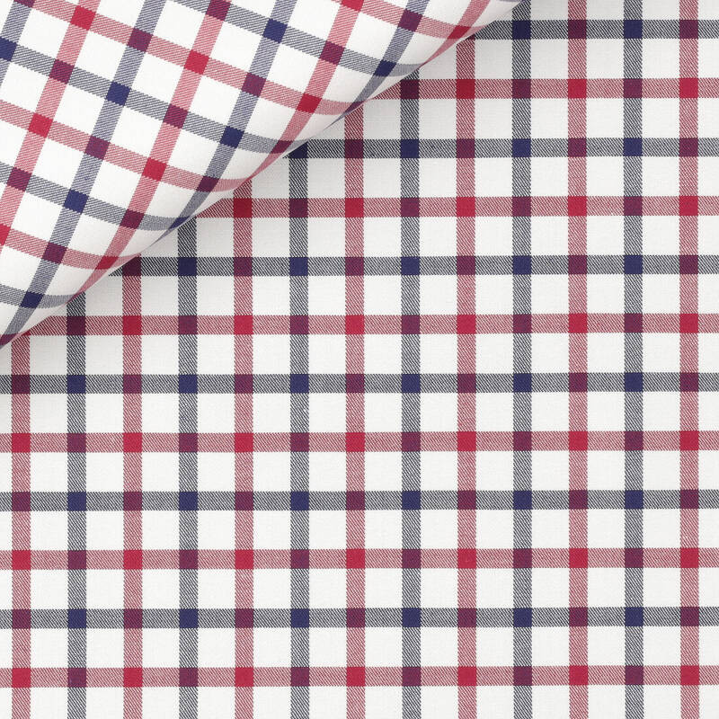 Twill Check Pattern Blue Bordeaux