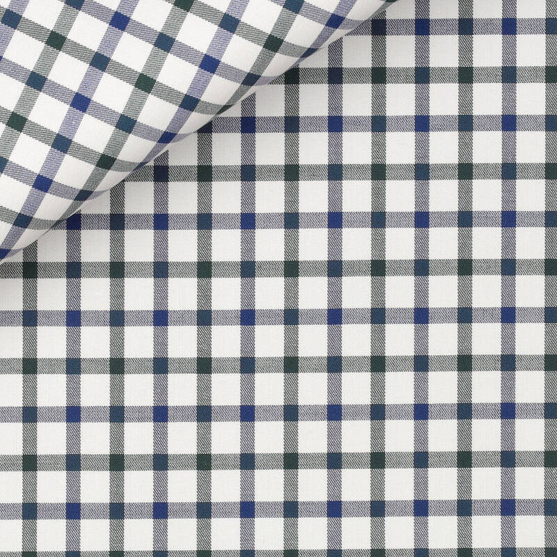 Twill Check Pattern Blue Green
