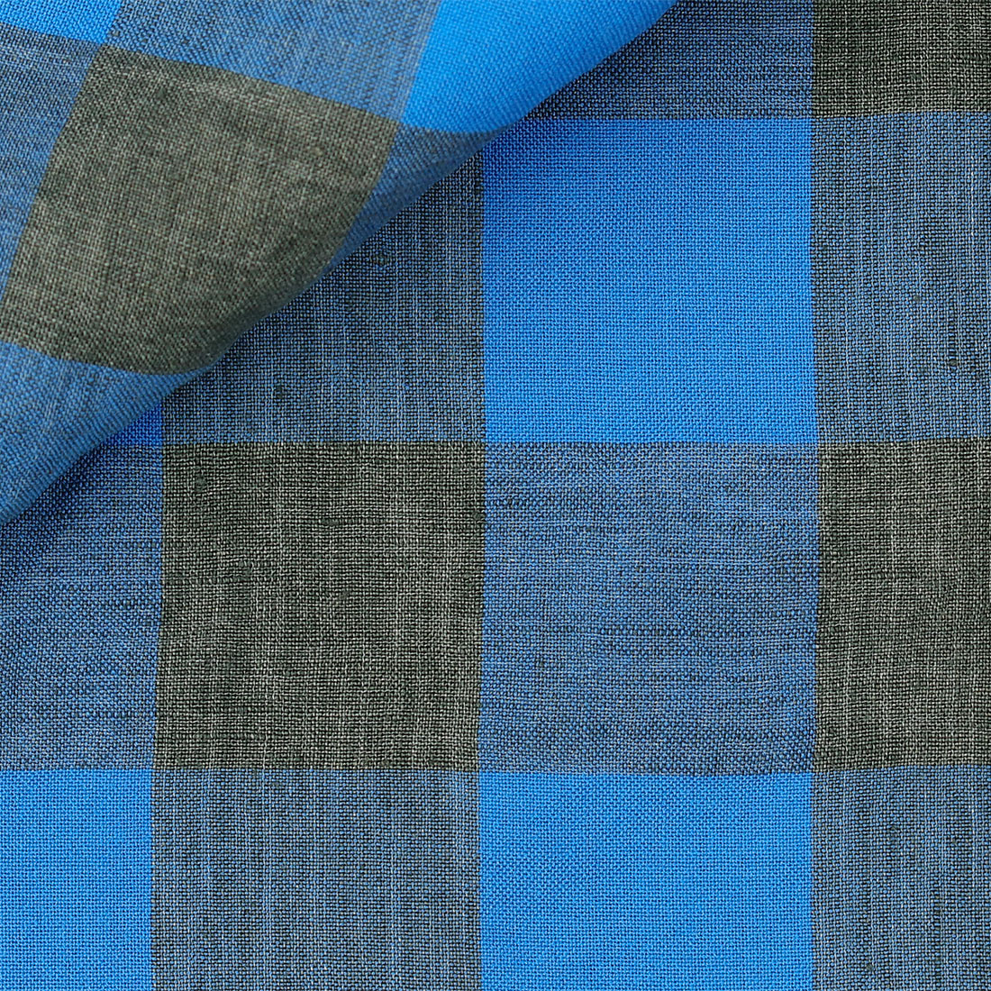 Linen Check Pattern Blue