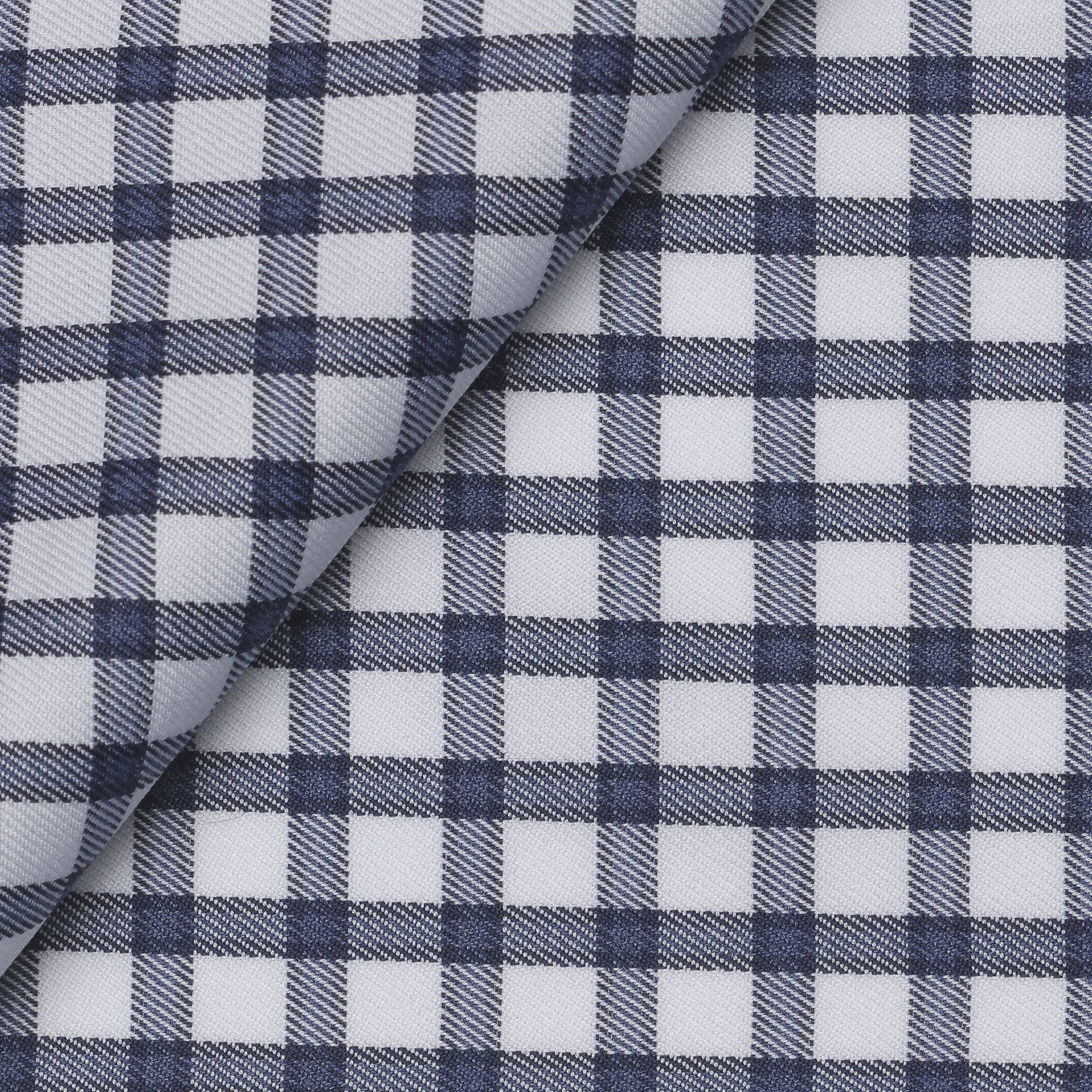 Blue Check Twill