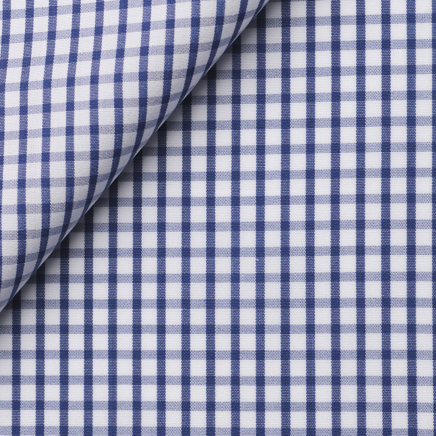Blue Check Poplin