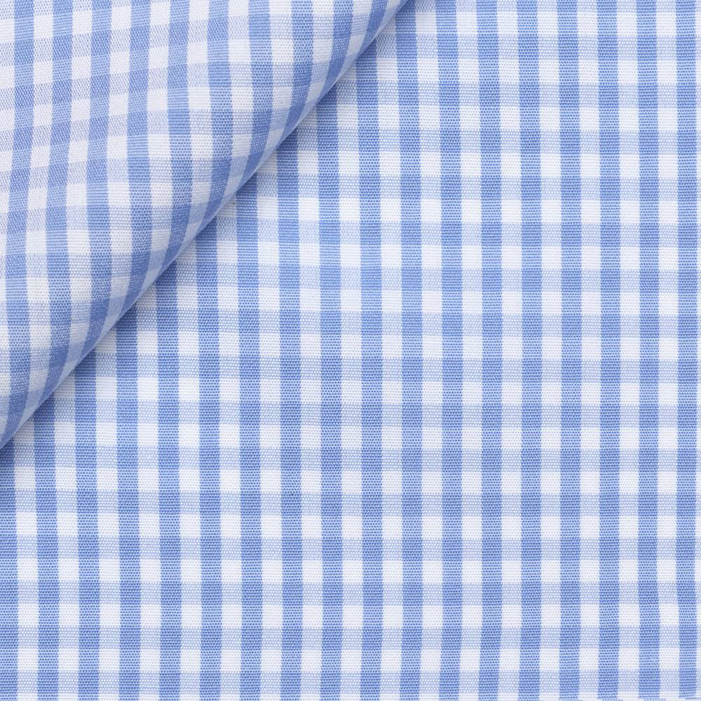 Poplin Check Pattern Blue White