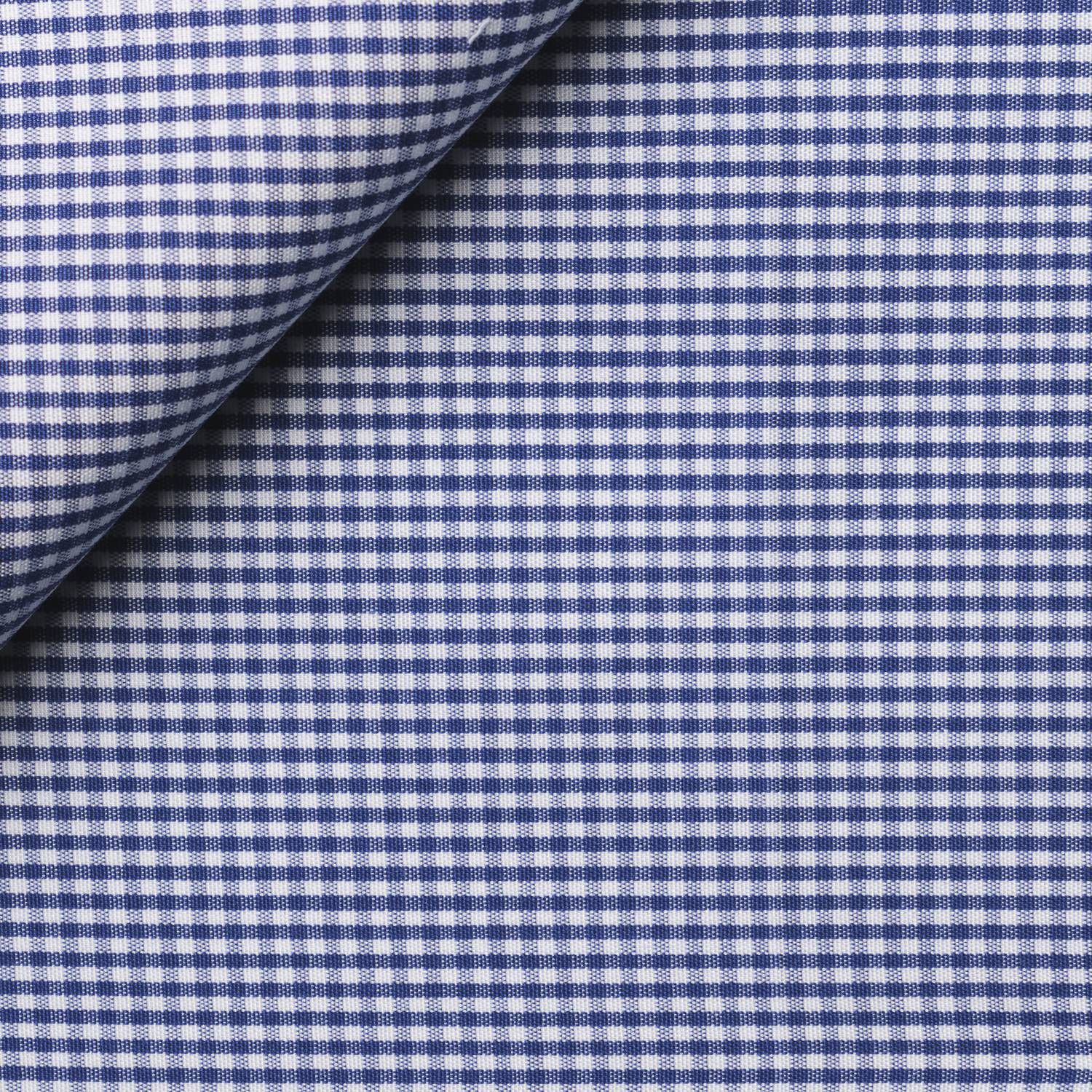 Blue Check Poplin