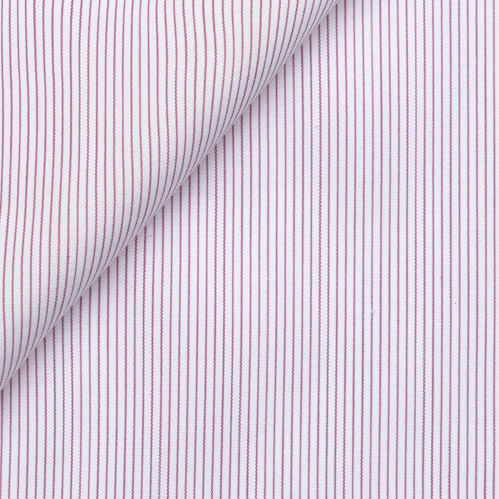 White Red Stripes Poplin
