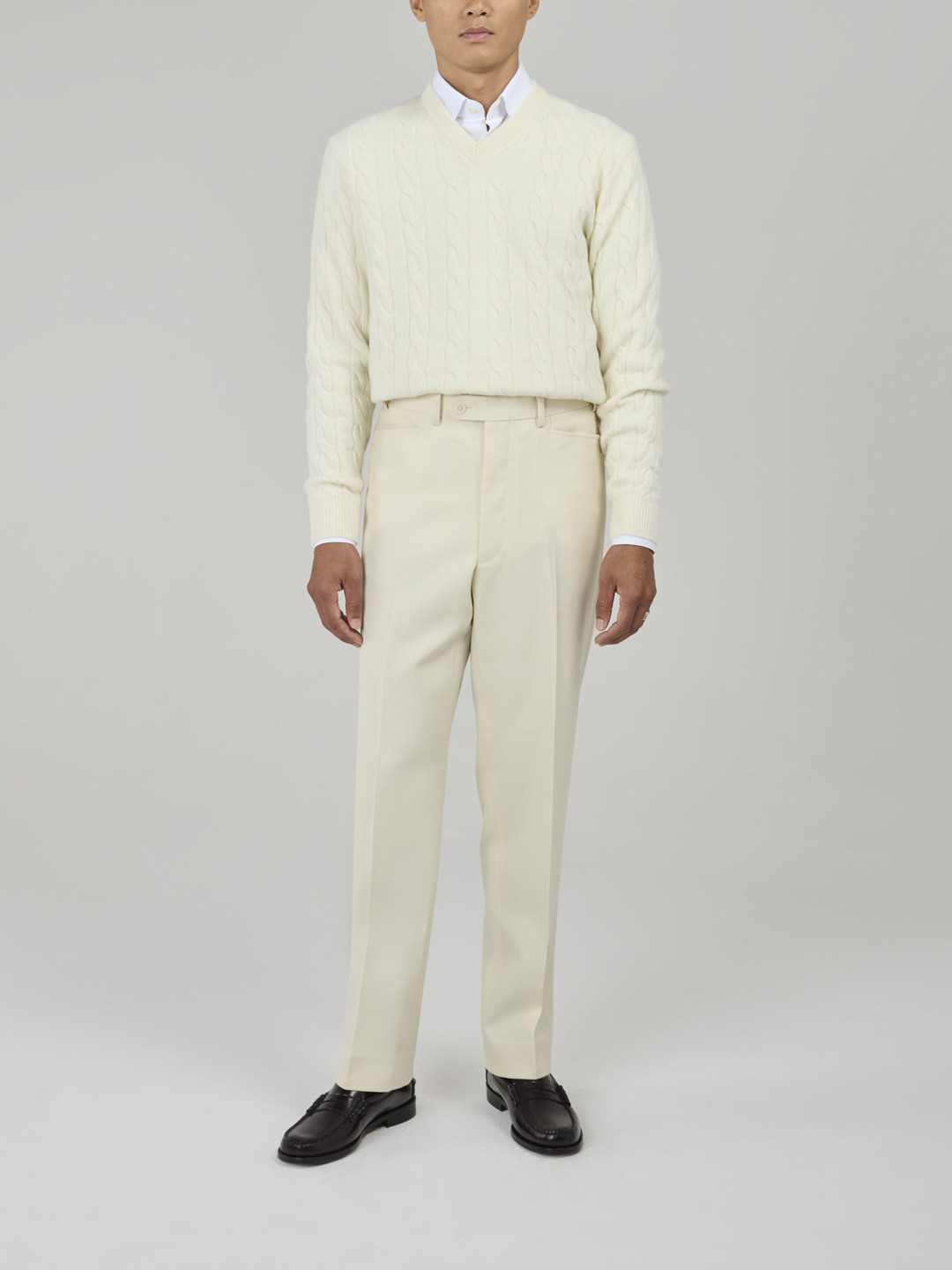 Ecru Cavalry Twill Trousers