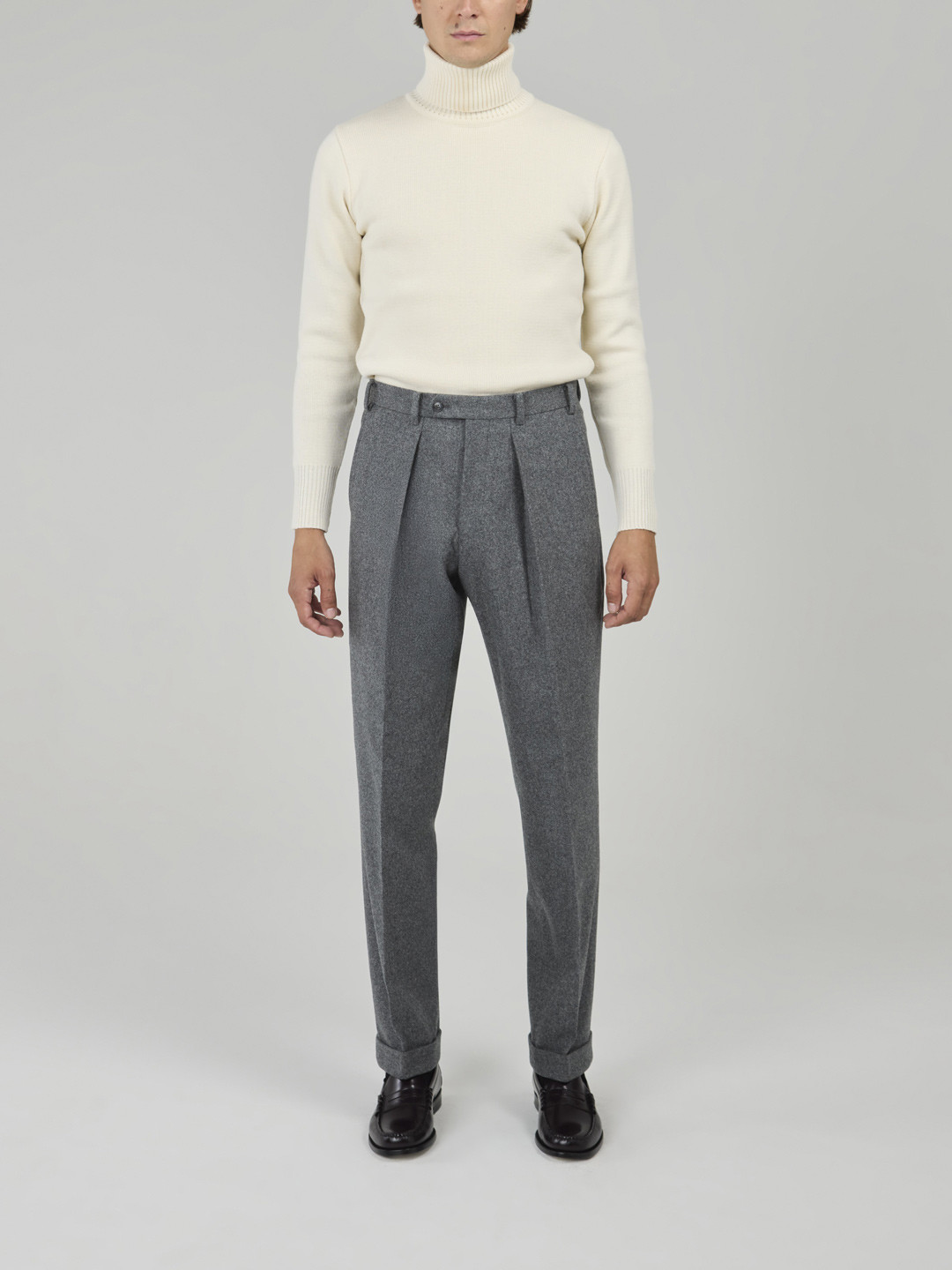 Medium Grey Flannel Trousers