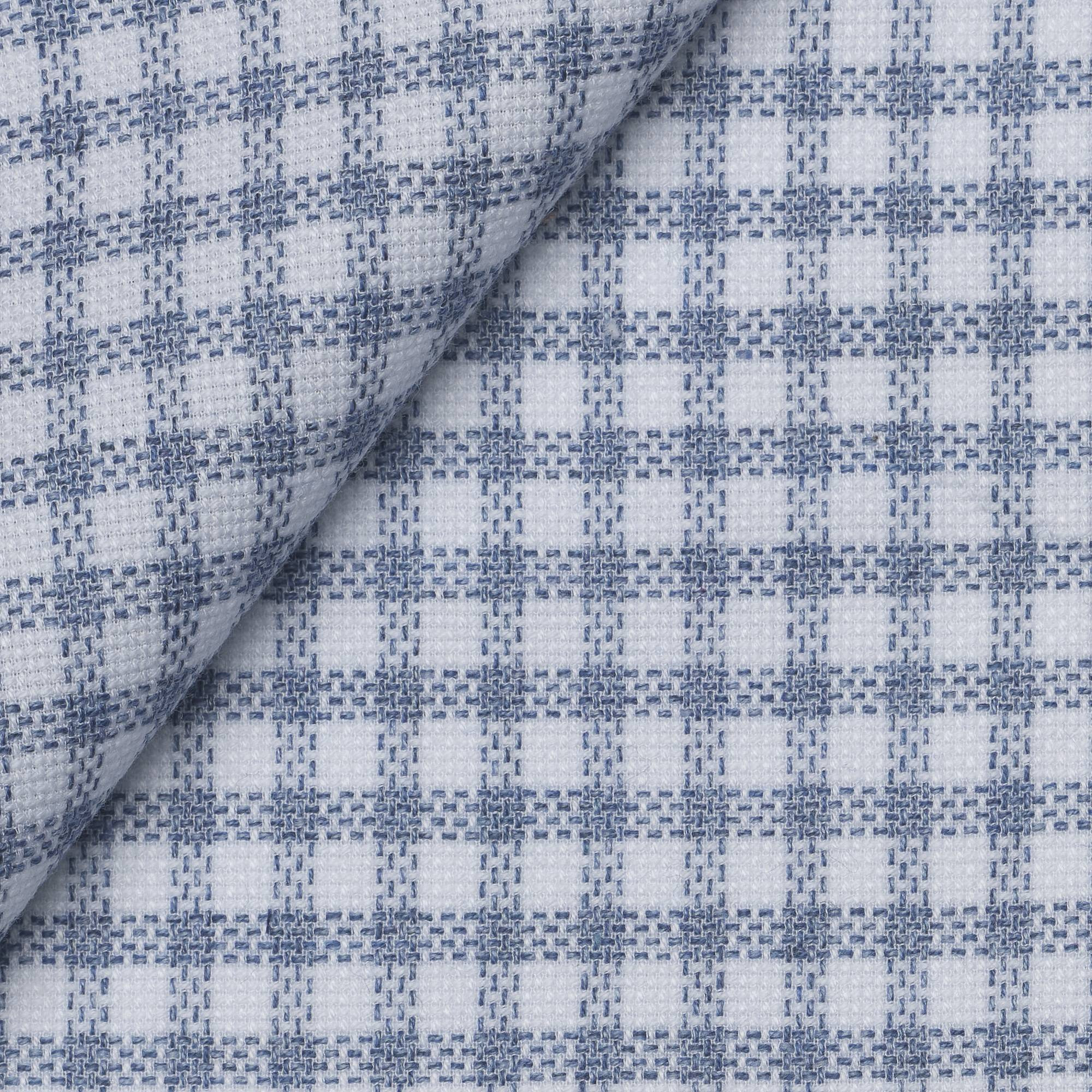 Blue Check Oxford
