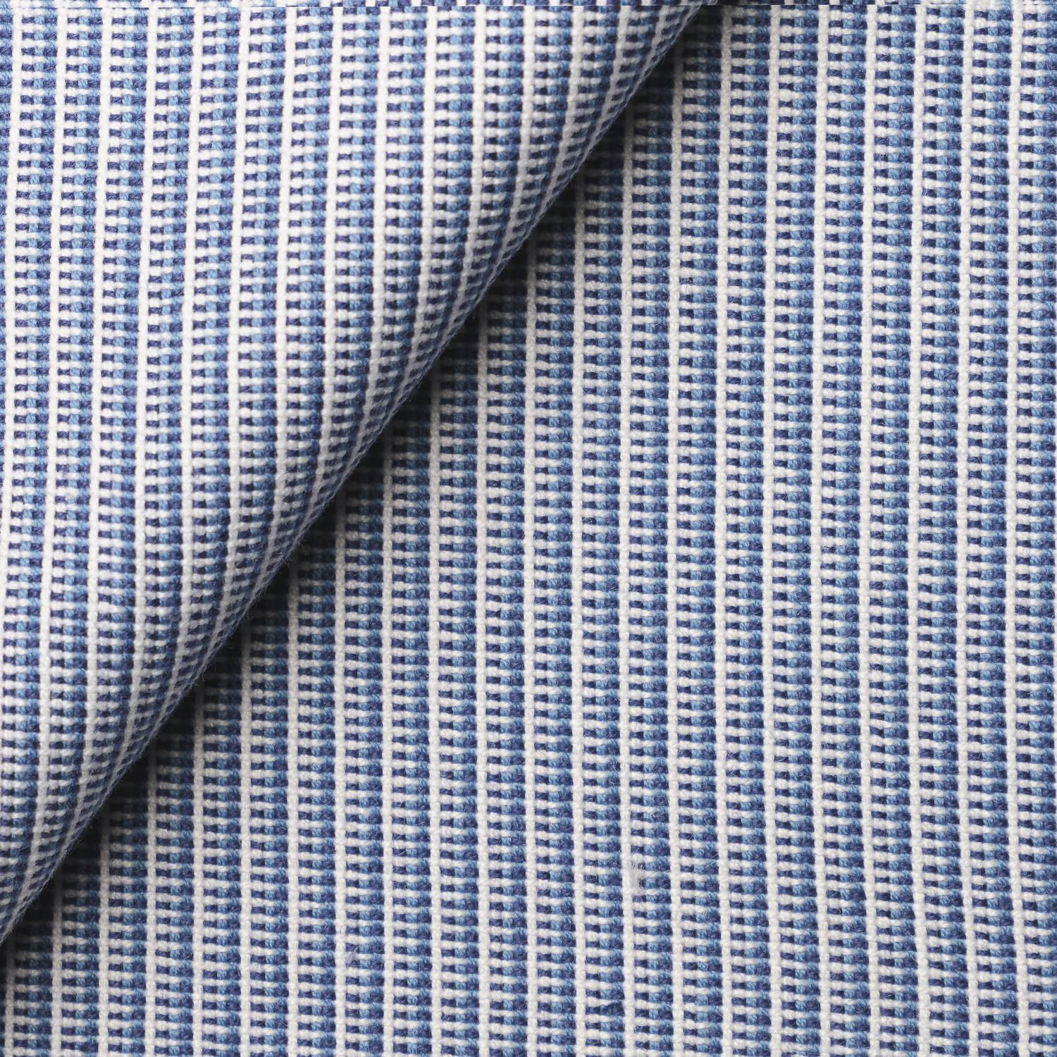 Dobby Stripes Blue White