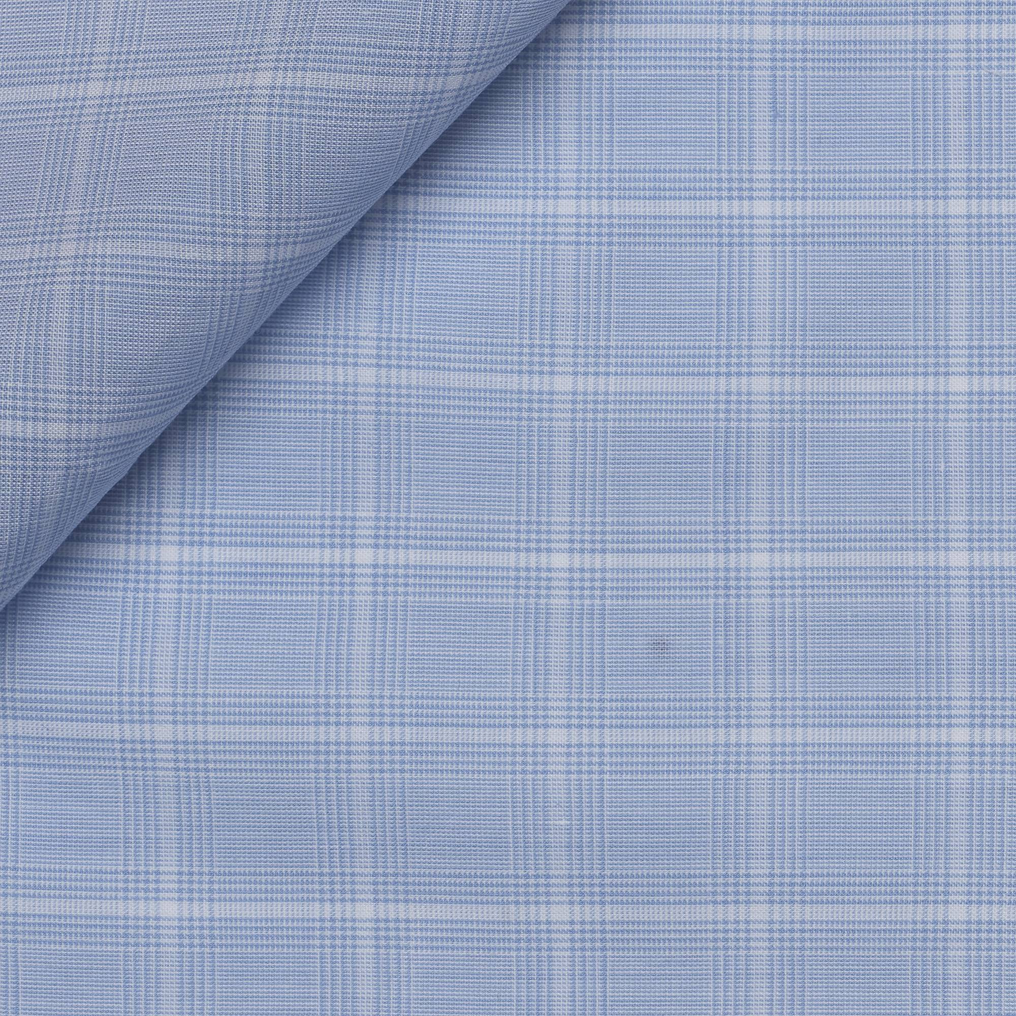 Popeline Check Pattern Blue