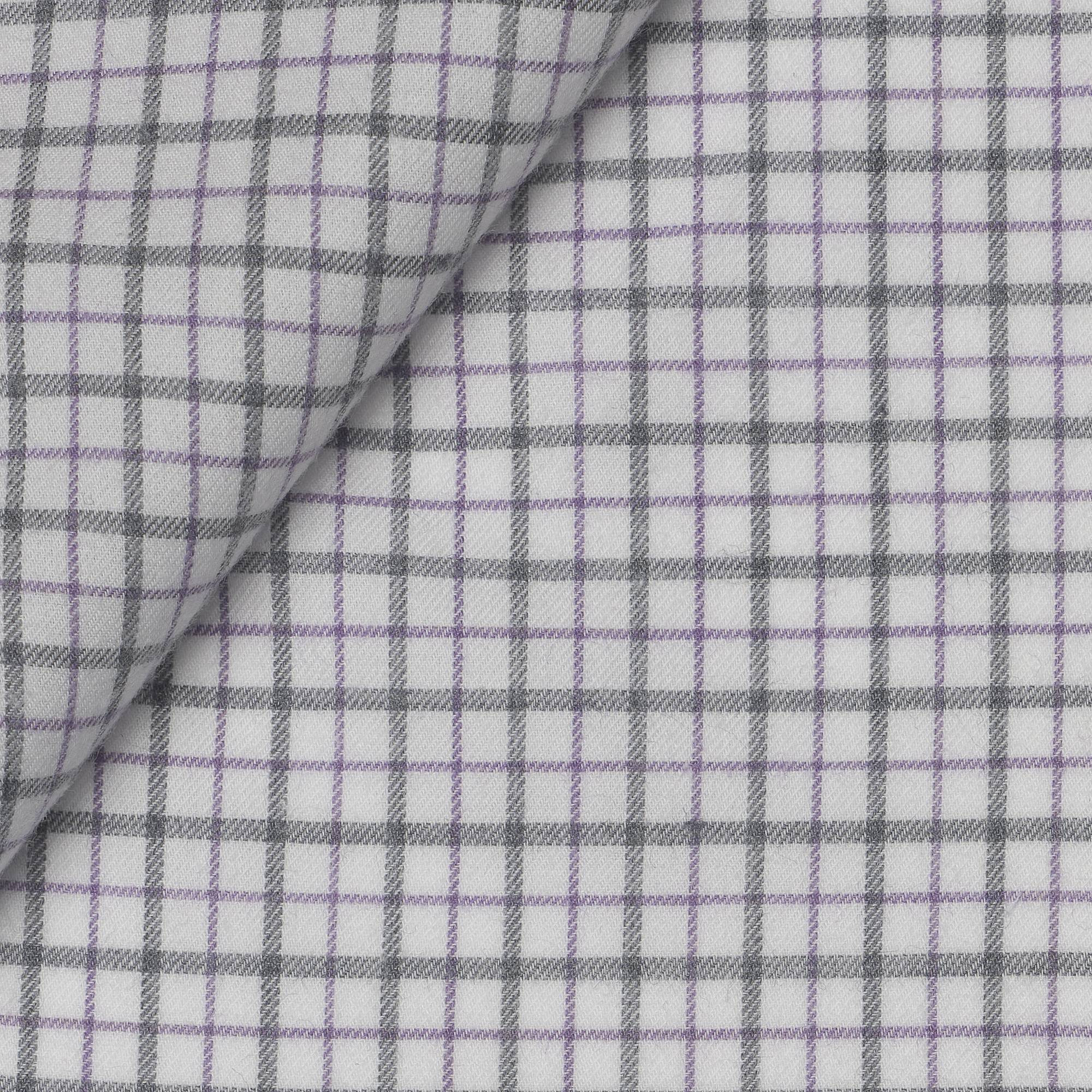 Brown Purple Check Twill