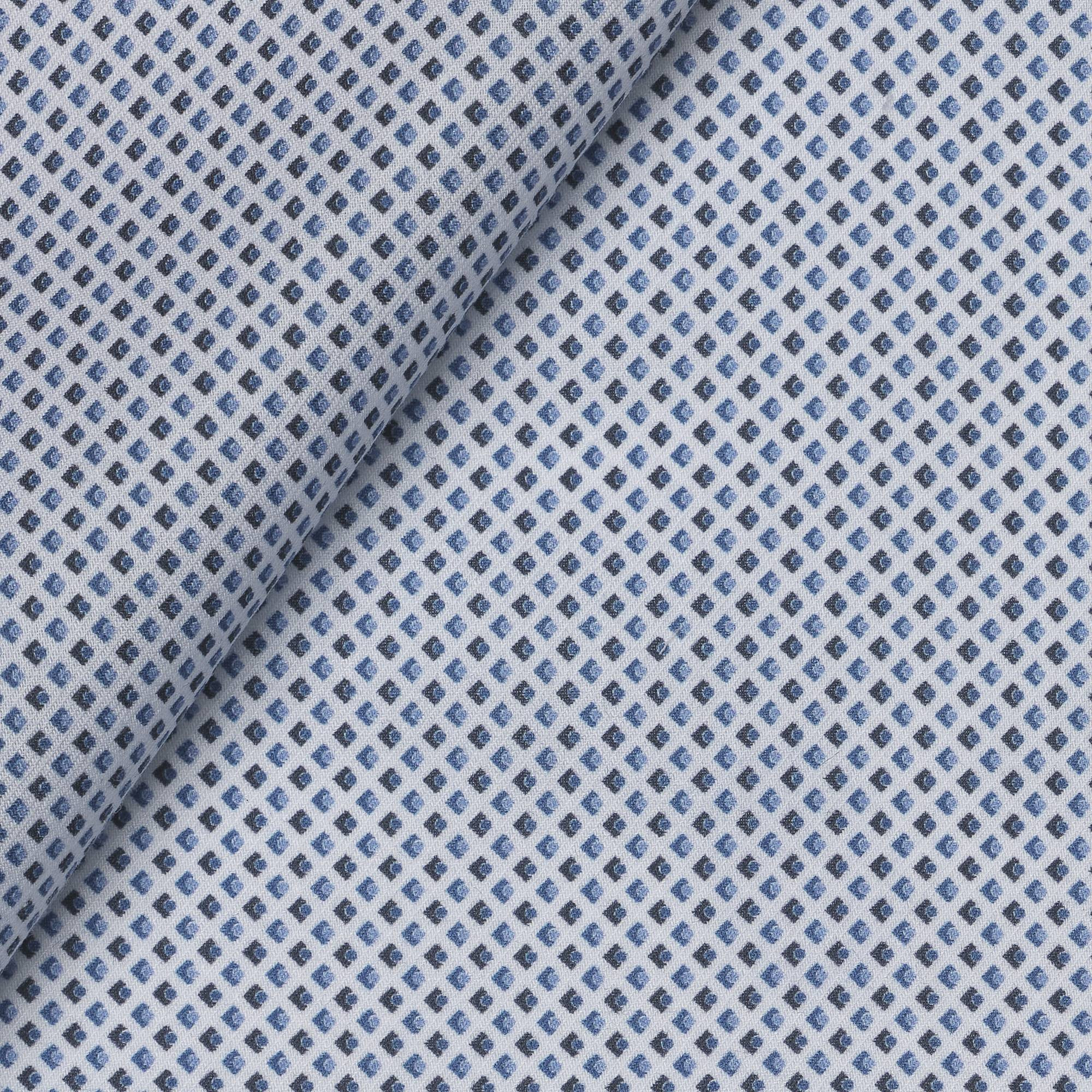 Blue Pattern Poplin