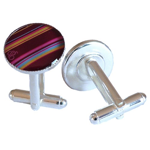 Cufflink Plum Multi Stripes