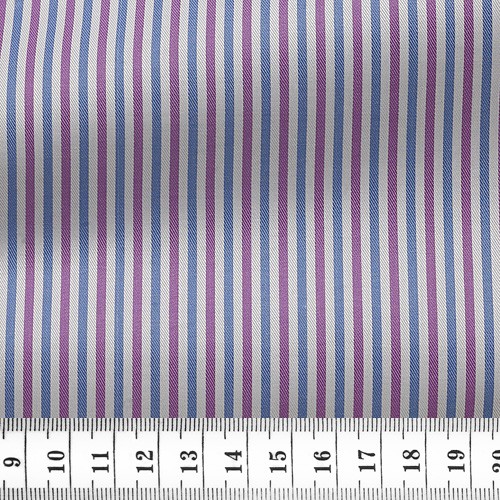 Twill Stripes Blue Mauve