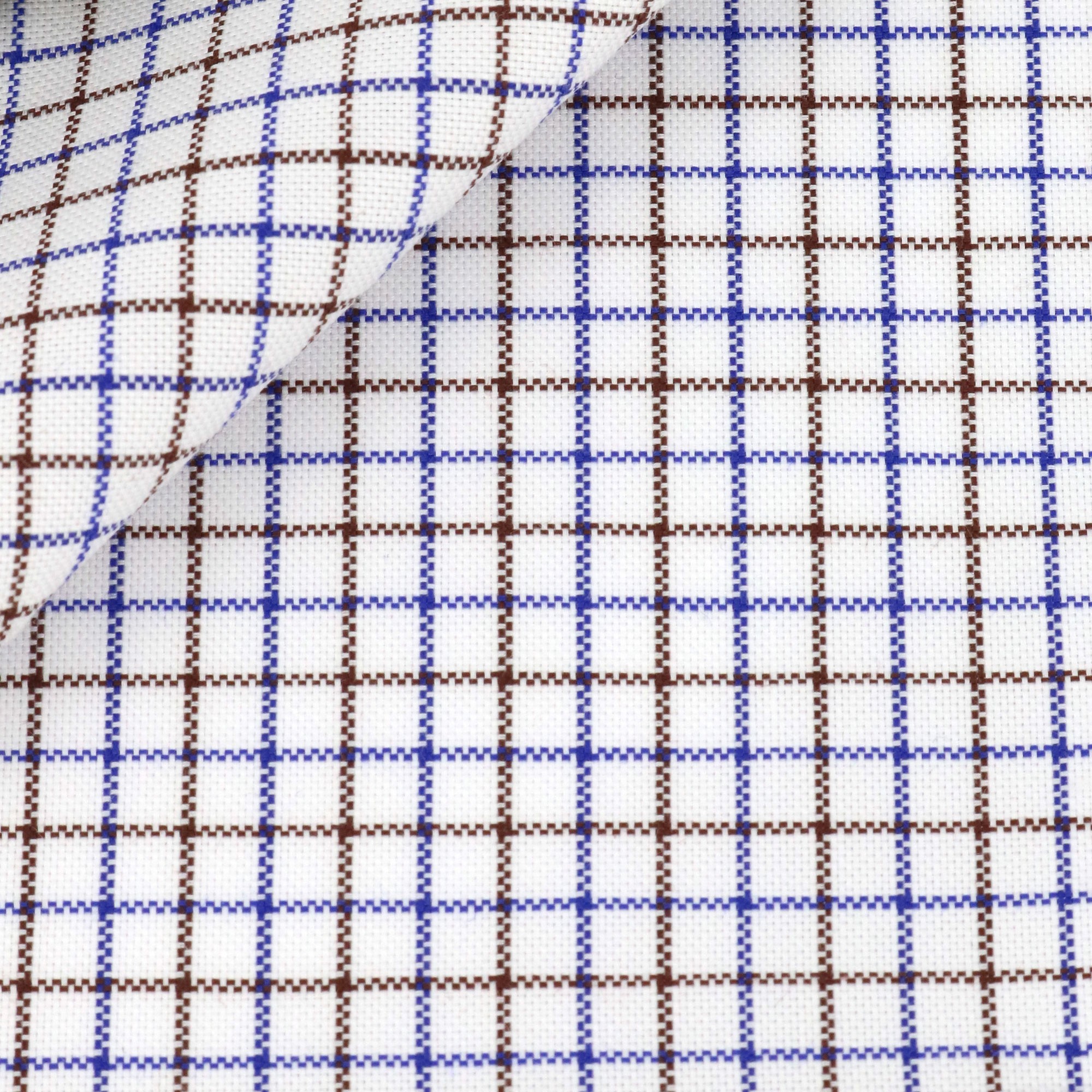 Oxford Check Pattern Blue Brown