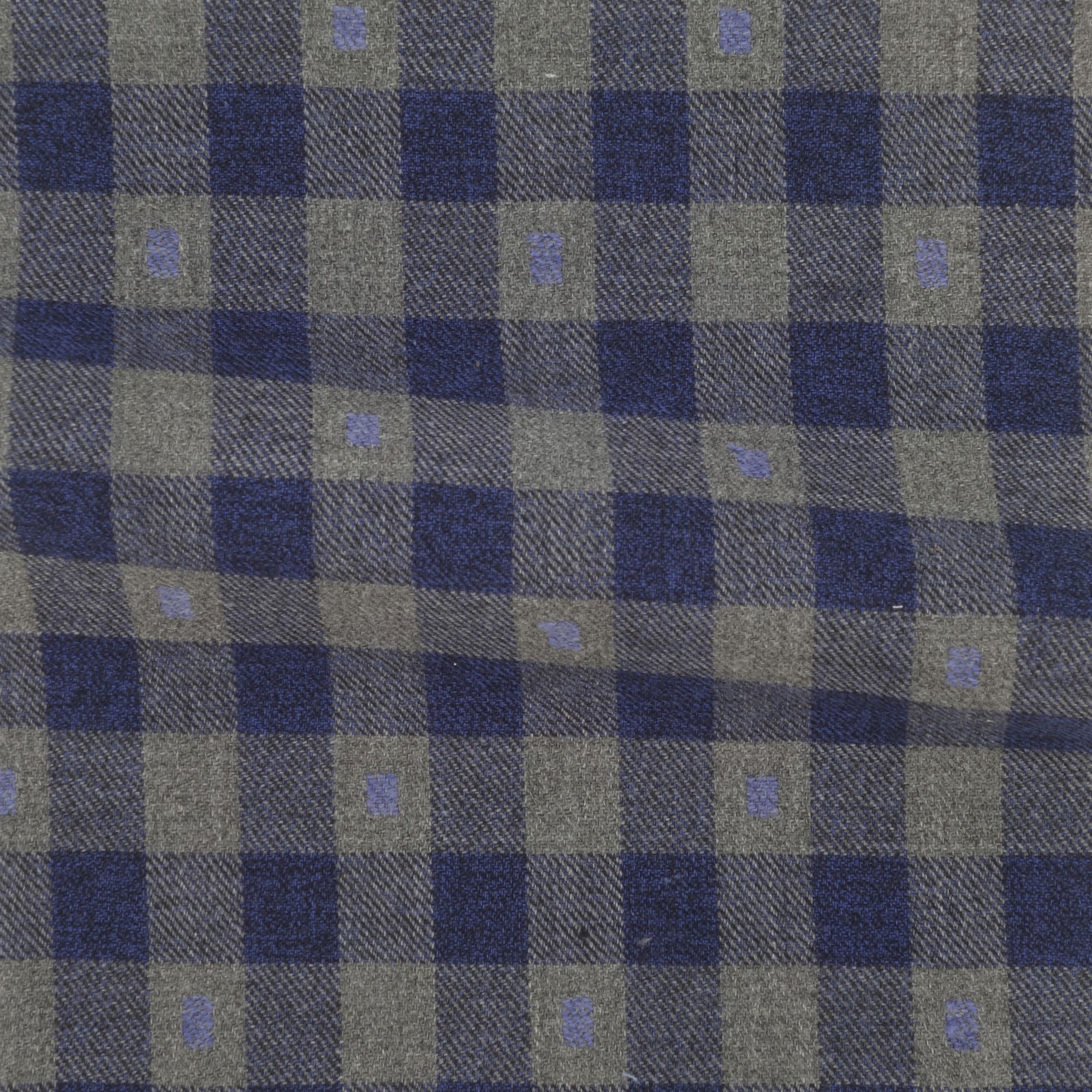 Twill Check Pattern Blue Grey