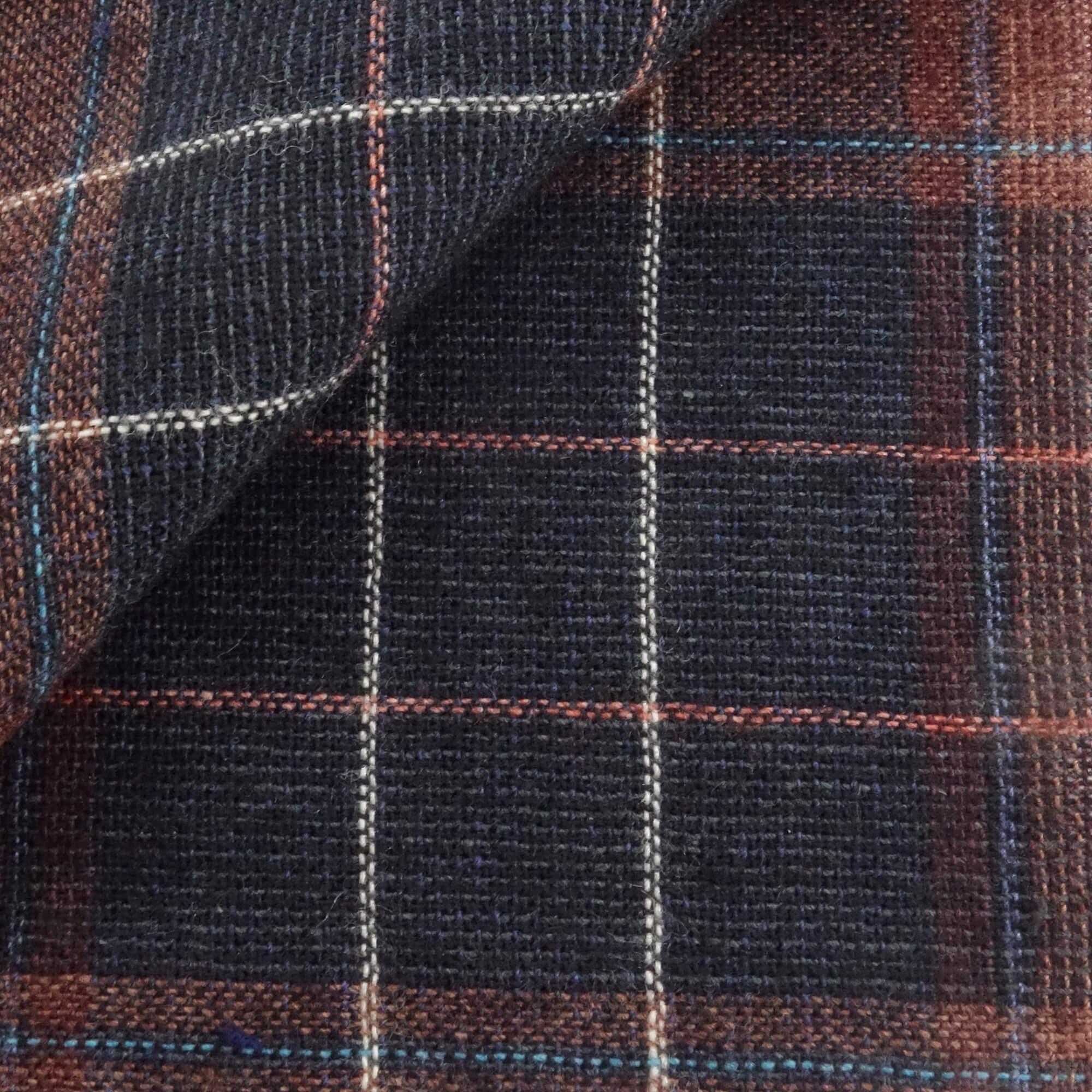 Twill Check Pattern Brown Orange