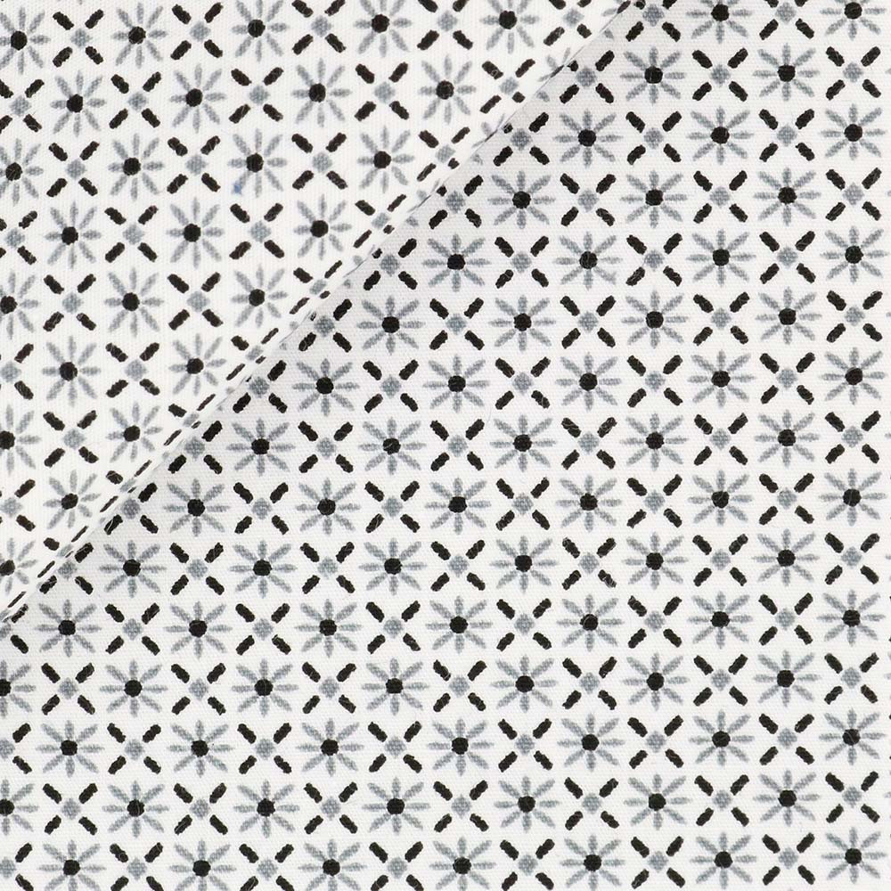 Poplin Pattern Black Grey