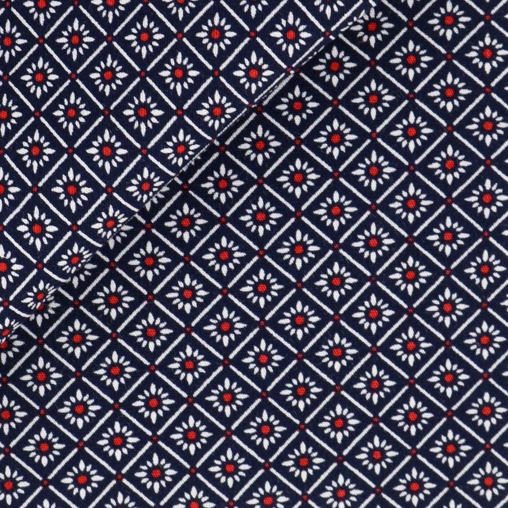 Poplin Pattern Black Red