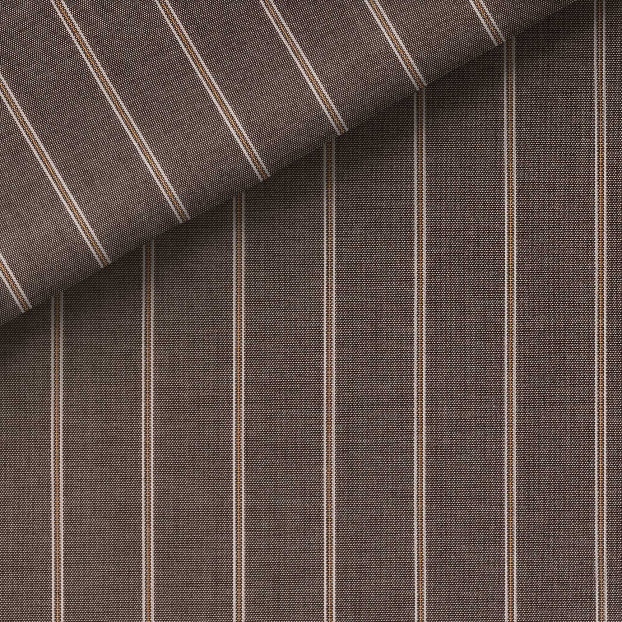 Poplin Stripes Brown Orange