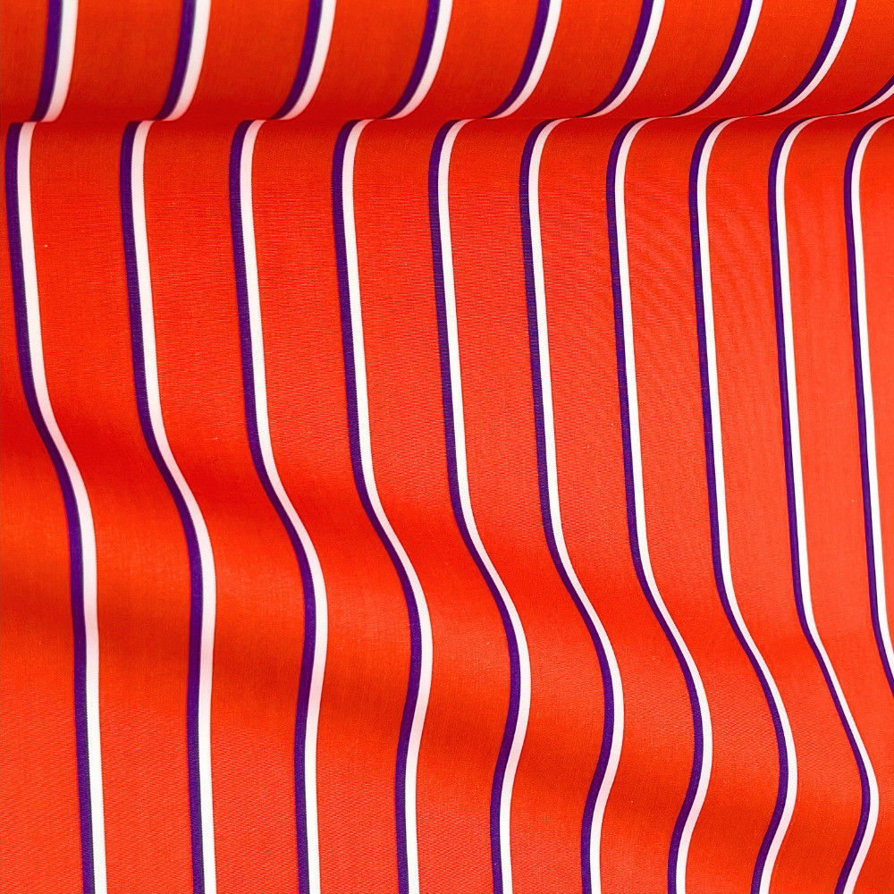 Poplin Stripes Orange Purple