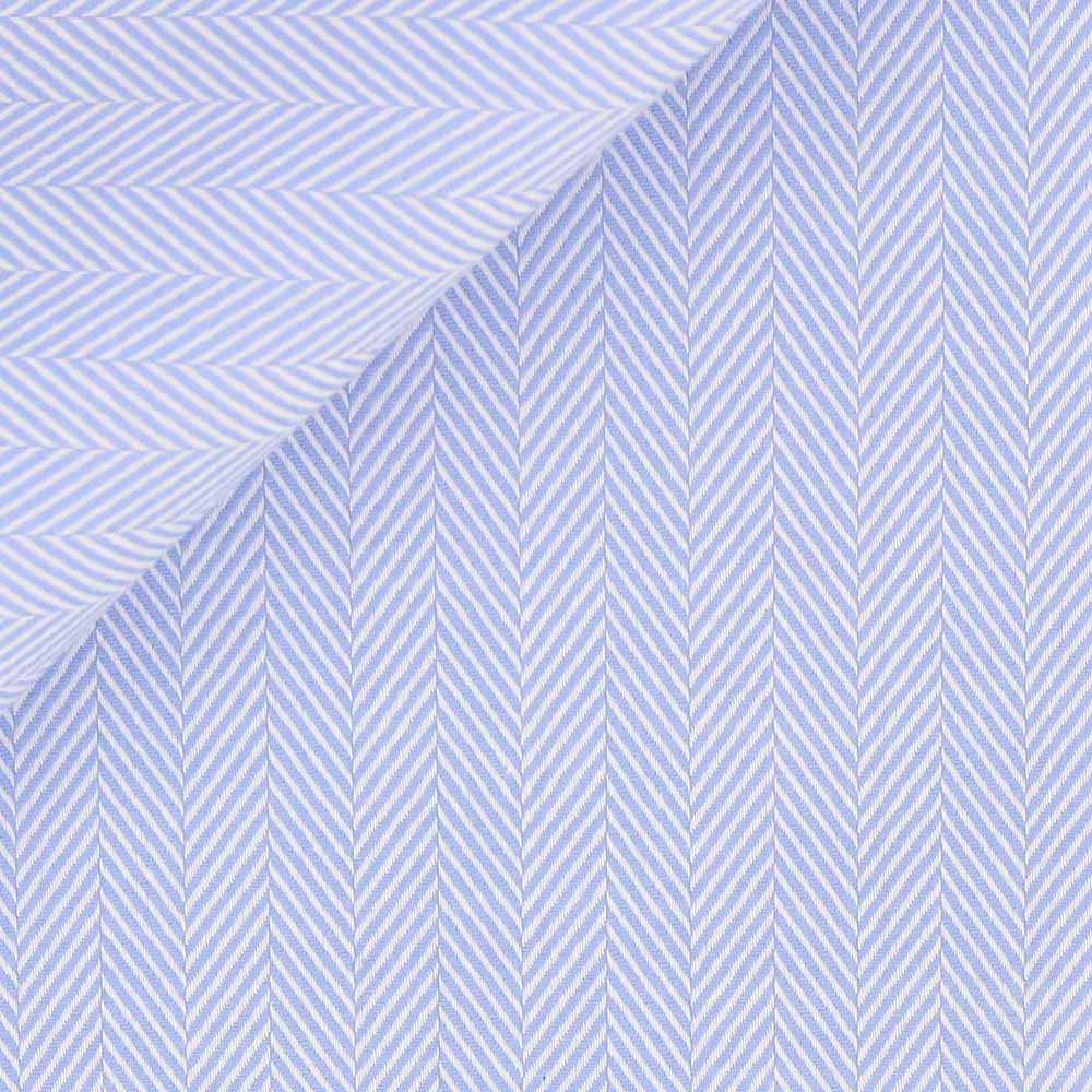 Herringbone Plain Blue