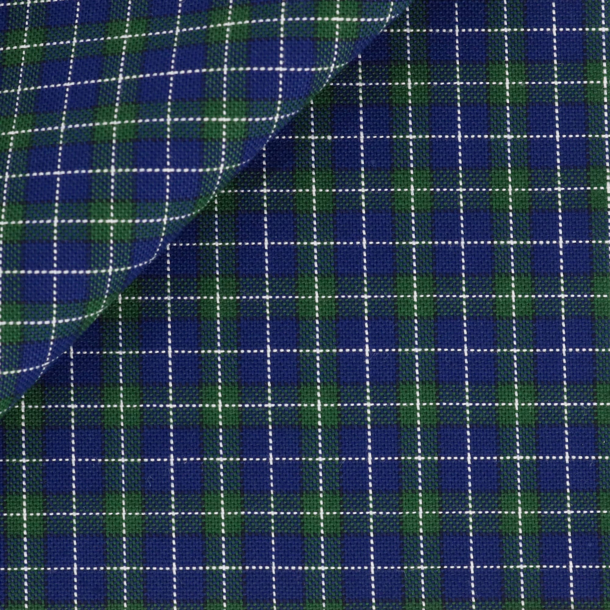 Oxford Check Pattern Blue Green