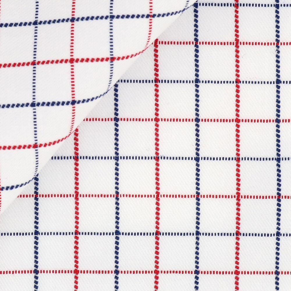 Twill Check Pattern Red Blue