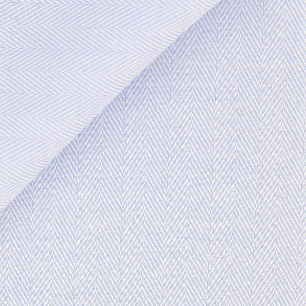 Herringbone Plain Blue