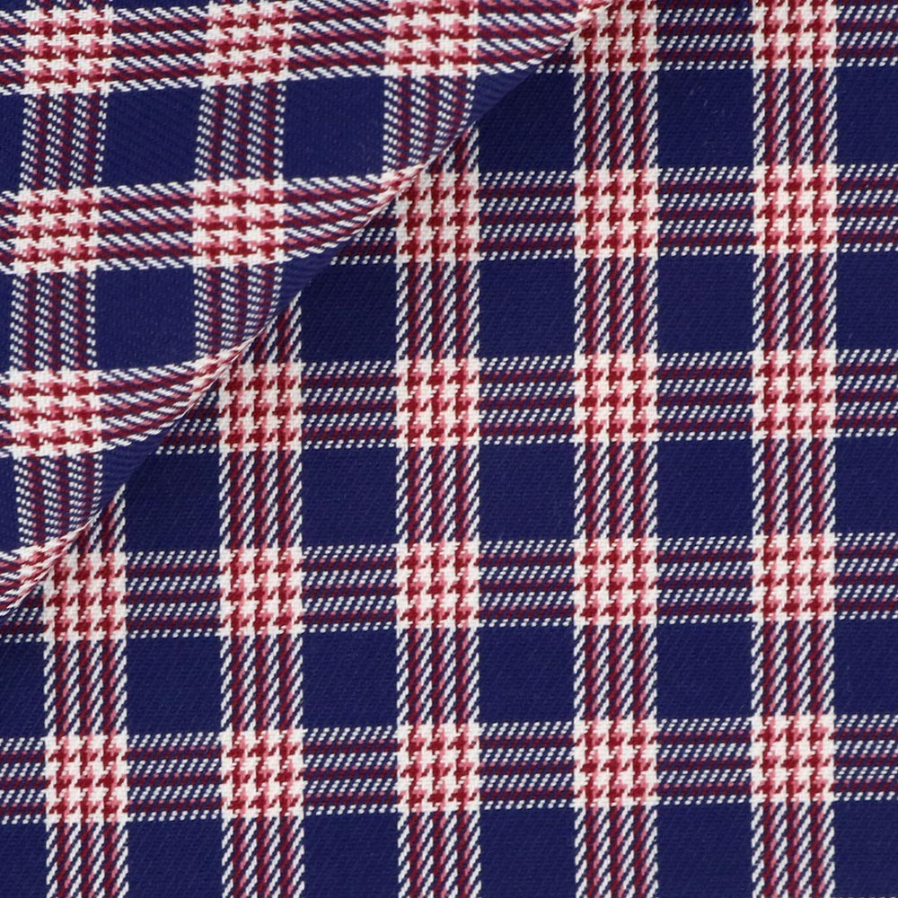 Twill Check Pattern Blue Red