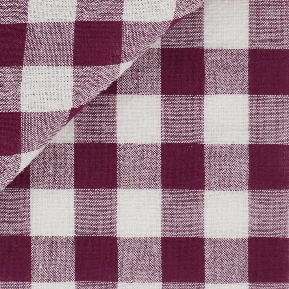 Seersucker Check Pattern Bordeaux