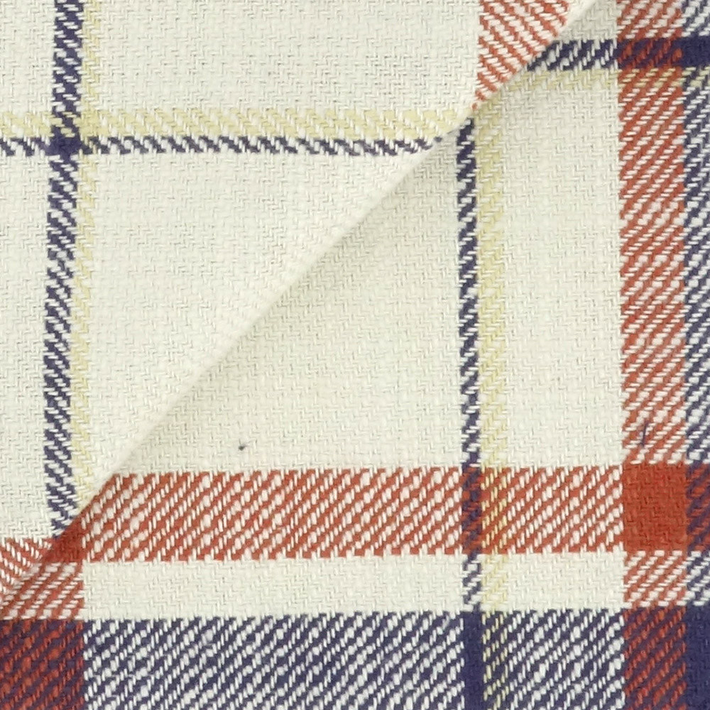 Twill Check Pattern Red Beige